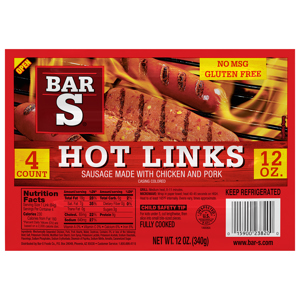 Bar S Hot Links, 4 sausages [12 oz (340 g)]