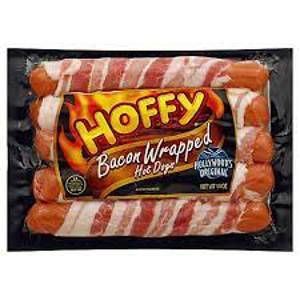 Hoffy Bacon Wrapped Hot Dogs, 14 oz