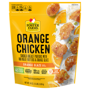 Foster Farms Chicken Breast Portions, Orange Chicken, Orange Glaze, 24 oz (1.5 lb) 0.68 kg