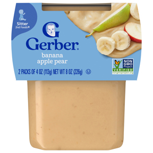 Gerber Sitter 2nd Foods Banana Apple Pear, 2 - 4 oz (113 g) packs [8 oz (226 g)]