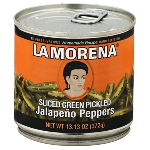 La Morena Jalapeno Peppers, Sliced Green Pickled, 13.13 oz (372 g)