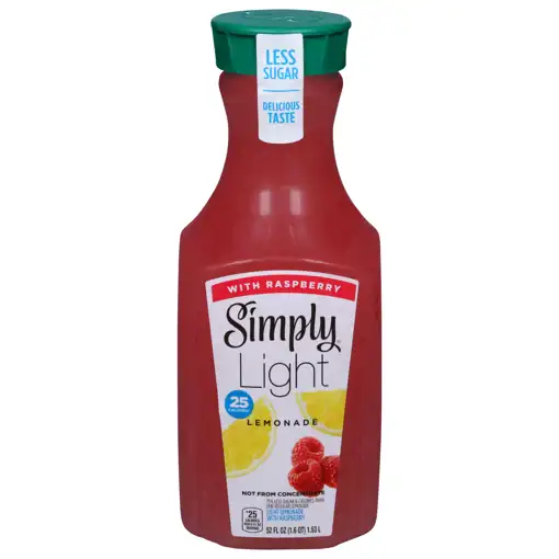 Simply Lemonade, with Raspberry, Light, 52 fl oz qt) l