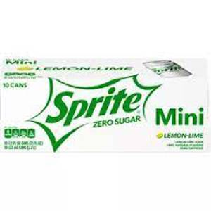 Sprite Soda, Zero Sugar, Lemon-Lime, Mini, 10 - 7.5 fl oz (222 ml) cans [75 fl oz (2.2 l)]
