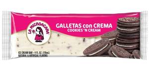 La Michoacana Ice Cream Bar, Galletas con Crema, Cookies 'N Cream, 4 fl oz