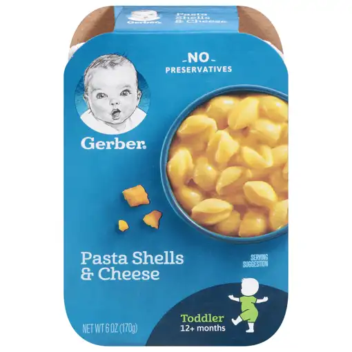 All  Babies – Metcalfe's West Towne – Gerber Pasta Shells & Cheese,  Toddler 12+ Months, 6 Oz (170 G)