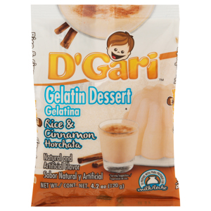 D'Gari Gelatin Dessert, Rice & Cinnamon Horchata, 4.2 oz (120 g)