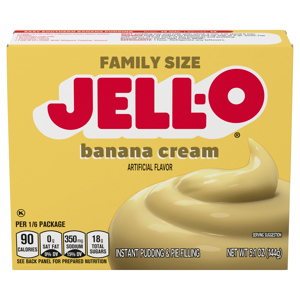 Jell-O Instant Banana Cream Pudding & Pie Filling Family Size, 5.1 oz (144 g)