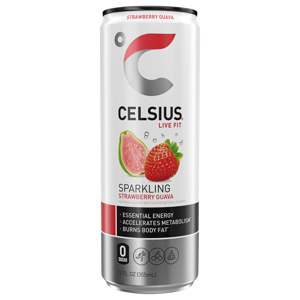 Celsius Sparkling Strawberry Guava Energy Drink, 12 fl oz (355 ml)