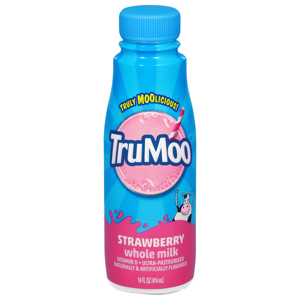 TruMoo Milk, Whole, Strawberry, 14 fl oz (414 ml)