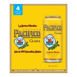 Pacifico Beer, Clara, 4 - 16 fl oz cans