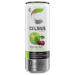 Celsius Sparkling Green Apple Cherry Energy Drink, 12 fl oz (355 ml)