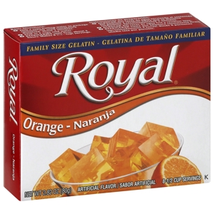 Royal Gelatin, Orange, Family Size, 2.82 oz (80 g)