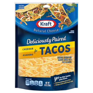 Kraft Deliciously Paired Cheddar/Asadero Shredded Cheese, 8 oz (226 g)