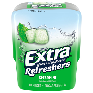 Extra Sugarfree Spearmint Gum, 40 pieces