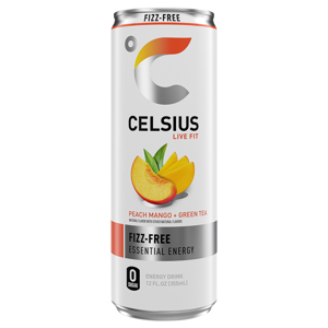 Celsius Non-Carbonated Peach Mango + Green Tea Energy Drink, 12 fl oz (355 ml)