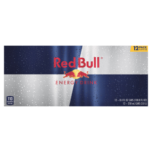 Red Bull Energy Drink, 12 Pack, 12 - 8.4 fl oz (250 ml) cans [100.8 fl oz (3.0 l)]
