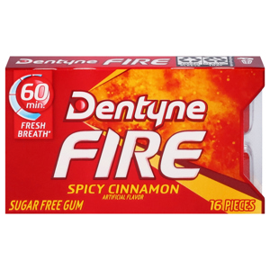 Dentyne Sugar Free Spicy Cinnamon Gum, 16 pieces