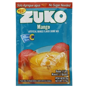 Zuko Drink Mix, Artificial Mango Flavor, 0.9 oz (25 g)