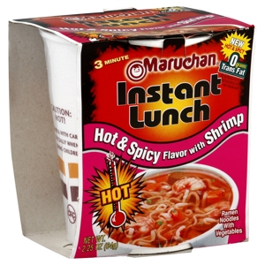 Maruchan Instant Lunch, Hot & Spicy Flavor with Shrimp, 2.25 oz (64 g)