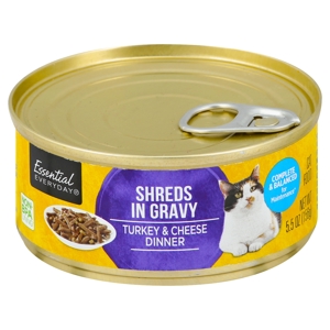 Essential Everyday Cat Food, Shreds in Gravy, 5.5 oz (156 g)