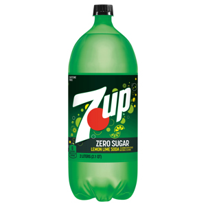 7-UP Soda, Zero Sugar, Lemon Lime, 2 liters (2.1 qt)
