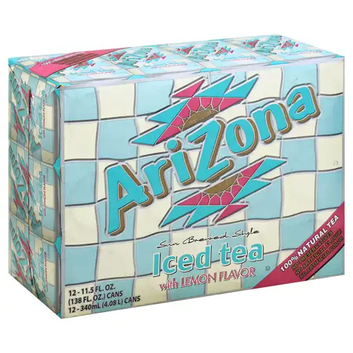 Arizona Iced Tea, With Lemon Flavor, Sun Brewed Style, 12 - 11.5