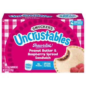 Smucker's Peanut Butter & Raspberry Spread Sandwich, 4 - 2 oz (58 g) sandwiches [8 oz (232 g)]