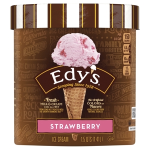 Edy's Ice Cream, Strawberry, 1.5 qts (1.41 l)