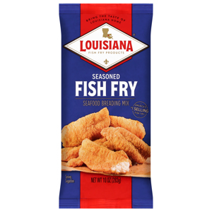Louisiana Fish Fry Products Seasoned Fish Fry Seafood Breading Mix, 10 oz (283 g)